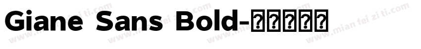 Giane Sans Bold字体转换